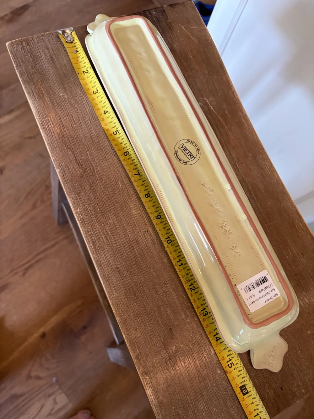 Vietri Olive Boat celadon new 16”